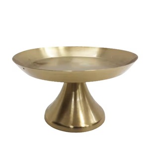 Support à gâteau simple en aluminium aux tons chauds, accessoire élégant pour les buffets de desserts et les comptoirs de présentation - Product Image 1