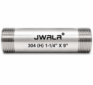 Raccord de tuyauterie fileté mâle en acier inoxydable 304 de qualité fiable, taille 1-1/4 pouce, longueur 9 pouces, pour plomberie robuste - Product Image 3
