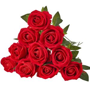 Rose Rosse in Schiuma Effetto Reale, 500 Pezzi, Steli Finti per Bouquet da Sposa Fai-da-Te - Product Image 1