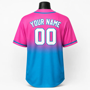เสื้อเบสบอลขายดีสำหรับทุกเพศ ผู้ใหญ่ แขนสั้น พิมพ์ลาย ผ้าตาข่ายต้านเชื้อแบคทีเรีย รับสกรีนชื่อทีม ราคาขายส่ง - Product Image 2