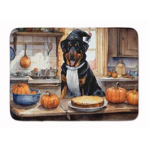 Rottweiler automne cuisine citrouilles tapis Anti-fatigue lavable en Machine mousse à mémoire tapis de bain confort coussin paillasson - Product Image 1