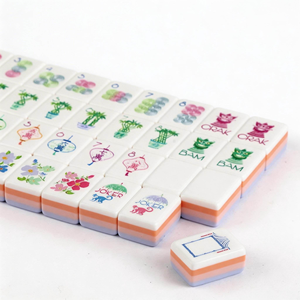 Fichas de Mahjong Americanas, 160 Piezas, Grabadas con Láser, Acrílico Morado, 4 Capas, Alta Calidad para Jugar - Product Image 1