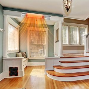 Riscaldatore a Infrarossi a Onde Lunghe da Parete 1500W, Stufa Elettrica da Patio con Tecnologia a Infrarossi Lontani - Product Image 1