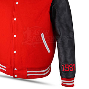 Vente directe d'usine, vestes universitaires en cuir de haute qualité avec logo personnalisé, manches longues, vêtements classiques de style Letterman, hiver, écologiques - Product Image 6