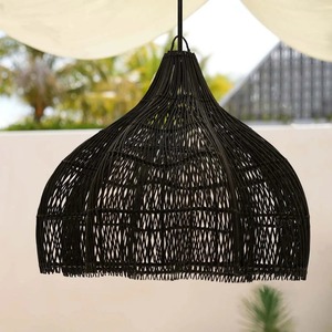 Abat-jour en rotin fait main, style bohème, écologique, pour usage intérieur, abat-jour en rotin tissé, luminaire suspendu - Product Image 3
