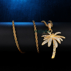 Pendentif Arbre en Argent 925 et Moissanite, Style Hip Hop Unisexe, Micro-Sertissage, Coupe Ronde Brillante, Bijou - Product Image 3