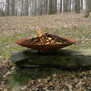 Bol à feu en métal décoratif et durable pour les rassemblements en plein air, le camping, les divertissements en extérieur et la décoration de jardin - Product Image 3