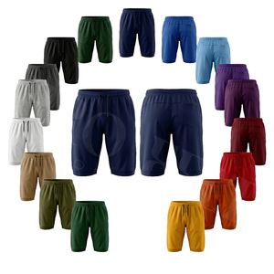 Shorts de sport respirants unis et personnalisables avec logo et couleur, pour la course, le fitness et l'entraînement, à taille élastique - Product Image 1
