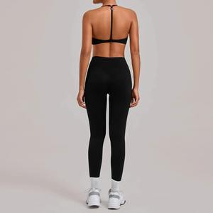 Conjuntos de 2 piezas para mujer, traje deportivo, conjunto de yoga, conjunto de sujetador deportivo transpirable, traje de fitness para correr, ropa de yoga informal - Product Image 6
