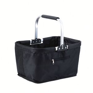 Panier de courses pliable en tissu Oxford, sac fourre-tout pour fruits et légumes, idéal pour supermarché, camping et pique-nique - Product Image 1