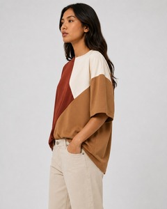 Camiseta Extra Grande de Algodón Grueso para Mujer, Personalizada con Logotipo Gráfico, de Alta Calidad, Transpirable, Tejida, Lisa, para Uso en Verano - Product Image 4