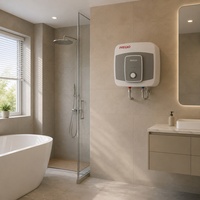 Calentador de Agua Eléctrico Cuadrado de 20L, Fabricado en Vietnam, con Tanque Interior de Plástico y Acero Inoxidable, para Hoteles y Uso Comercial, Marca Pregio