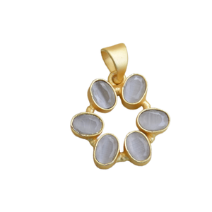 Collier avec pendentif en laiton mat délicat, fait à la main, bijoux unisexes, fournisseur en gros de bijoux de mode - Product Image 1