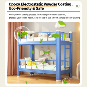 Lit superposé en métal rose pour enfants avec barrières de sécurité, lit double stable et peu encombrant pour la chambre des enfants - Product Image 1