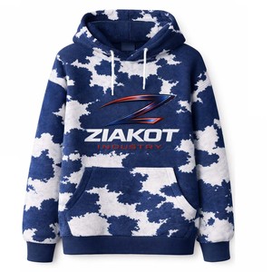 Sweat-shirts à capuche pour hommes, streetwear, qualité supérieure, 100% coton, pull-over, denim, impression en relief, gris déchiré - Product Image 4