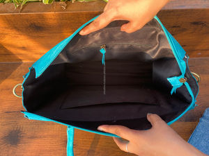 Botte point daim sac fourre-tout en cuir pour femmes sac à provisions grande capacité épaule sac à main Portable dissimulé transporter sacs fourre-tout - Product Image 5