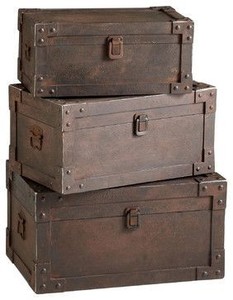 Baúl de Almacenamiento Industrial de Hierro Negro con Base Metálica, Tapa Segura y Organizador para Decoración de Loft - Product Image 2
