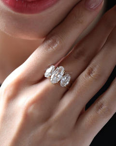 Arin /18K/14K ทองพร้อมใบรับรอง GIA/IGI เพชรธรรมชาติทันสมัยหรือออกแบบเองด้วยแหวนเพชร MOQ ต่ำ - Product Image 1