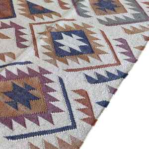 Beach Carpets Hand Woven Jute-Woolen Kilim <b>Rugs</b> for Living Room Bedroom & Study - Product Image 5