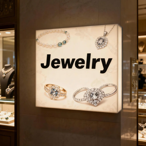 Custom Jewelry Shop Aluminum LED Rectangle Frameless Weatherproof Waterproof Lightbox <strong>Outdoor</strong> Business Signage Advertising <strong>Box</strong> - Product Image 1