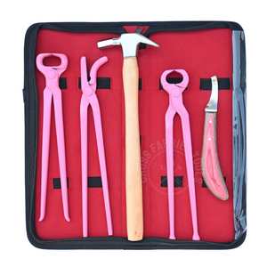 Kit de Herramientas de Herrador para Herraduras con Herramienta de Extracción de Clavos Tipo Cocodrilo, Cuchillo Arcoíris, Martillo para Clavar Clavos y Tenazas para Pezuñas de Potro - Product Image 1