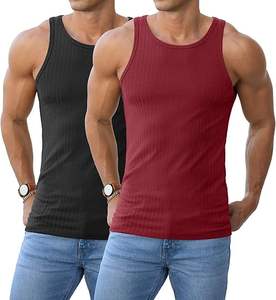 Débardeur de sport pour homme en coton respirant, personnalisable avec logo, idéal pour la gym, le fitness, l'entraînement et la musculation - Product Image 1