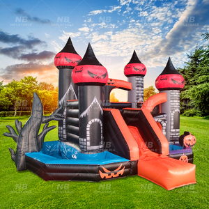 <span class=keywords><strong>Castillo</strong></span> Inflable de Halloween con Tobogán, Brincolín Comercial Personalizado para Fiestas Infantiles de Alquiler - Product Image 3