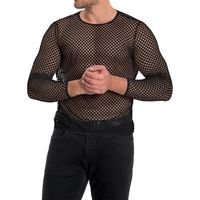 Chemises en maille respirante noires en obsidienne personnalisées, à manches longues, pour musculation, sous-vêtement de sport, tenue de club, soirée, séchage rapide – Nouvelle collection en promotion