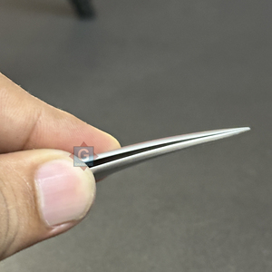 Pince à épiler incurvée en acier inoxydable, pointe de précision, longueur 10 mm, qualité A+, pour soins personnels et pose de cils - Product Image 6