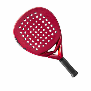 Raquette de paddle-tennis professionnelle personnalisée en fibre de carbone, forme goutte d'eau, largeur de sangle de 23 mm, poignée en caoutchouc antidérapante, mousse EVA - Product Image 4