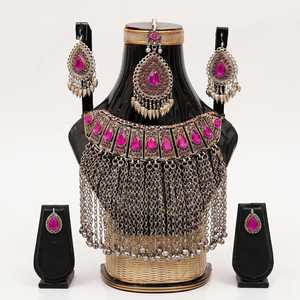 Eid Arrivals Jewelry for Women Wholesale Indian <b>Choker</b> Necklace Bridal Sets With Earrings Fashion Jewelry Set Available - Product Image 2