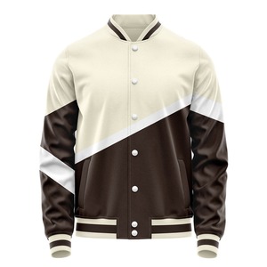 เสื้อแจ็คเก็ตวาร์ซิตี้แบบกำหนดเอง ปักโลโก้ คุณภาพสูง ทำจากผ้าขนสัตว์ แจ็คเก็ตเบสบอล - Product Image 2