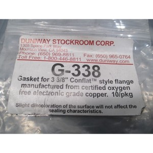 Junta de Cobre Duniway G-338 para Conflat de 3 3/8" - Equipo y Piezas de Semiconductores de Confianza de la Marca Global Legacy - Product Image 1