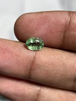 Kyanite de couleur menthe naturelle, pierre précieuse ovale facettée d'Afrique pour la fabrication de bijoux