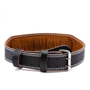 Ceinture de musculation unisexe Misha Sports Fitness en cuir de vachette, protection professionnelle, robuste, réglable et respirante pour le dos - Product Image 4