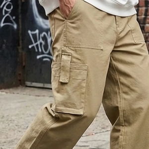 Nuevo pantalón de hombre a la moda, de corte ajustado, con múltiples bolsillos, para uso casual, cómodo, para uso casual y deportivo. - Product Image 3