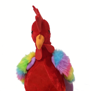 Peluche de gallo personalizado, peluche de gallina con alas de arcoíris, peluche de ave de corral, muñeco de gallo del zodiaco - Product Image 5