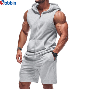 BOBBIN INDUSTRIES, el Mejor Fabricante de Conjuntos de Camisetas sin Mangas para Hombres de Talla Grande, Conjunto Personalizado de Verano con Cremallera y Capucha para Hombre - Product Image 4