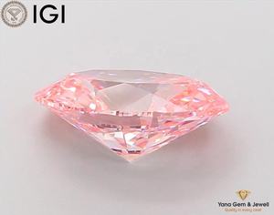 Diamante Cultivado en Laboratorio CVD de Color Rosa Intenso, Claridad VS1, Corte Ovalado, 2.50 Quilates, Certificado IGI, Colgante de Lujo para Novia - Product Image 4