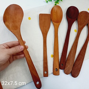 Natural Longan Wood <b>Cooking</b> <b>Utensils</b> Set Eco-Friendly Handicraft From Vietnam <b>Wooden</b> Spoon Spatula Tool Set - Product Image 4