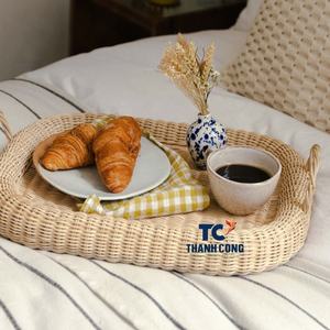 Bandeja gruesa de ratán 2025 TOP TRENDY Natural para decoración de mesa de servicio hecha en Vietnam - Product Image 5