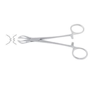 13cm Curved 1x1 Prong Sharp Backhaus Forceps Manual Dental Instrument German Stainless Backhaus <b>Towel</b> Clamp <b>Cheap</b> Price - Product Image 2