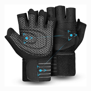 Premium Weightlifting Gloves for Men and Women with Adjustable Wrist Support Anti Slip Grip and Padded Palm - Product Image 1