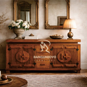 Armario Multiusos Moderno de Madera Maciza Antigua Hecho a Mano y Duradero para Embellecer su Sala de Estar - Product Image 1