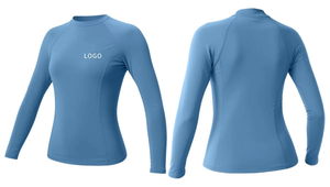 Traje de Baño de Manga Larga para Mujer, Protección Solar, Secado Rápido, Camiseta de Natación UPF 50+, Diseño de Logotipo Personalizado - Product Image 2