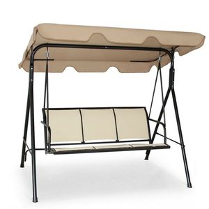 3-Person Brown Garden Swing for Patio for Outdoor Entertaining - Product Image 2