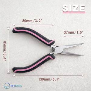 Stainless Steel Mini Bent Needle Nose Pliers with Serrated Jaw <b>Soft</b> Grip for Jewelry Making <b>Wire</b> Wrapping and Object Gripping - Product Image 4