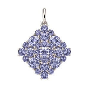 Pendentif en or massif 14 carats à grappe radiale pour bijoux fins unisexes, couleur or blanc, luxe certifié, personnalisable OEM ODM, vente en gros aux États-Unis - Product Image 6