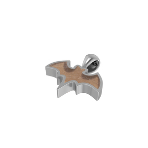 Premium 925 Sterling Silver Fine Pendant Charm Classic Smoky Quartz Bat Shape Spring <b>Lock</b> Adjustable <b>Cable</b> Chain Bezel Setting - Product Image 3