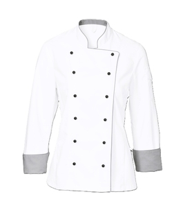 Uniforme de Chef de Manga Larga Blanco para Hombre, 100% Algodón, Cierre de Botones, Uniforme de Restaurante, Alta Calidad, Transpirable - Product Image 2